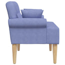 vidaXL Gombra tűzött loveseat Farmerkék 120 x 65 x 79 cm Szövet
