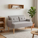vidaXL Gombra tűzött loveseat Világosszürke 117 x 67 x 77 cm Bouclé