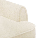 vidaXL Gombra tűzött loveseat Krémszínű 117 x 67 x 77 cm Bouclé