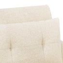 vidaXL Gombra tűzött loveseat Krémszínű 117 x 67 x 77 cm Bouclé