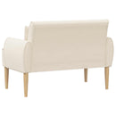 vidaXL Gombra tűzött loveseat Krémszínű 117 x 67 x 77 cm Bouclé