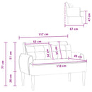 vidaXL Gombra tűzött loveseat Krémszínű 117 x 67 x 77 cm Bouclé
