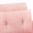 vidaXL Gombra tűzött loveseat Rózsaszín 117 x 67 x 77 cm Bouclé