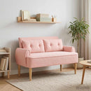 vidaXL Gombra tűzött loveseat Rózsaszín 117 x 67 x 77 cm Bouclé