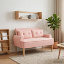 vidaXL Gombra tűzött loveseat Rózsaszín 117 x 67 x 77 cm Bouclé