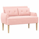 vidaXL Gombra tűzött loveseat Rózsaszín 117 x 67 x 77 cm Bouclé