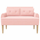 vidaXL Gombra tűzött loveseat Rózsaszín 117 x 67 x 77 cm Bouclé