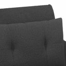 vidaXL Gombra tűzött loveseat Sötétszürke 117 x 67 x 77 cm Bouclé