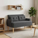 vidaXL Gombra tűzött loveseat Sötétszürke 117 x 67 x 77 cm Bouclé