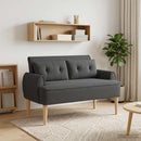 vidaXL Gombra tűzött loveseat Sötétszürke 117 x 67 x 77 cm Bouclé