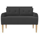vidaXL Gombra tűzött loveseat Sötétszürke 117 x 67 x 77 cm Bouclé