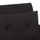 vidaXL Gombra tűzött loveseat Fekete 117 x 67 x 77 cm Bouclé