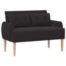 vidaXL Gombra tűzött loveseat Fekete 117 x 67 x 77 cm Bouclé