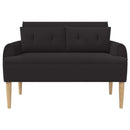 vidaXL Gombra tűzött loveseat Fekete 117 x 67 x 77 cm Bouclé