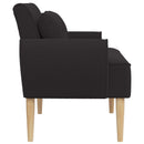 vidaXL Gombra tűzött loveseat Fekete 117 x 67 x 77 cm Bouclé