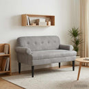 vidaXL Gombra tűzött loveseat Világosszürke 120 x 66 x 78 cm Bársony