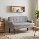 vidaXL Gombra tűzött loveseat Világosszürke 120 x 66 x 78 cm Bársony