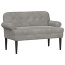 vidaXL Gombra tűzött loveseat Világosszürke 120 x 66 x 78 cm Bársony
