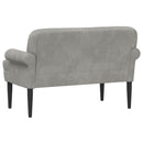 vidaXL Gombra tűzött loveseat Világosszürke 120 x 66 x 78 cm Bársony
