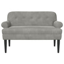 vidaXL Gombra tűzött loveseat Világosszürke 120 x 66 x 78 cm Bársony