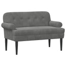vidaXL Gombra tűzött loveseat Sötétszürke 120 x 66 x 78 cm Bársony