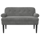 vidaXL Gombra tűzött loveseat Sötétszürke 120 x 66 x 78 cm Bársony