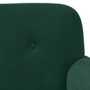 vidaXL Gombra tűzött loveseat Sötétzöld 120 x 66 x 78 cm Bársony