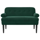 vidaXL Gombra tűzött loveseat Sötétzöld 120 x 66 x 78 cm Bársony