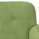 vidaXL Gombra tűzött loveseat Világos zöld 120 x 66 x 78 cm Bársony
