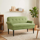 vidaXL Gombra tűzött loveseat Világos zöld 120 x 66 x 78 cm Bársony