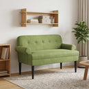 vidaXL Gombra tűzött loveseat Világos zöld 120 x 66 x 78 cm Bársony