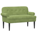 vidaXL Gombra tűzött loveseat Világos zöld 120 x 66 x 78 cm Bársony
