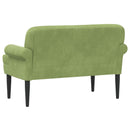 vidaXL Gombra tűzött loveseat Világos zöld 120 x 66 x 78 cm Bársony
