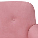 vidaXL Gombra tűzött loveseat Rózsaszín 120 x 66 x 78 cm Bársony