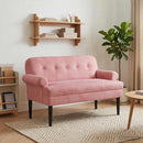 vidaXL Gombra tűzött loveseat Rózsaszín 120 x 66 x 78 cm Bársony