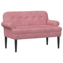 vidaXL Gombra tűzött loveseat Rózsaszín 120 x 66 x 78 cm Bársony