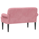 vidaXL Gombra tűzött loveseat Rózsaszín 120 x 66 x 78 cm Bársony
