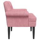 vidaXL Gombra tűzött loveseat Rózsaszín 120 x 66 x 78 cm Bársony