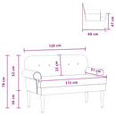 vidaXL Gombra tűzött loveseat Rózsaszín 120 x 66 x 78 cm Bársony