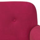 vidaXL Gombra tűzött loveseat Bordó 120 x 66 x 78 cm Bársony