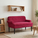 vidaXL Gombra tűzött loveseat Bordó 120 x 66 x 78 cm Bársony