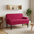 vidaXL Gombra tűzött loveseat Bordó 120 x 66 x 78 cm Bársony