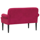 vidaXL Gombra tűzött loveseat Bordó 120 x 66 x 78 cm Bársony