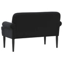 vidaXL Gombra tűzött loveseat Fekete 120 x 66 x 78 cm Bársony