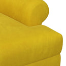 vidaXL Gombra tűzött loveseat Sárga 120 x 66 x 78 cm Bársony