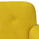 vidaXL Gombra tűzött loveseat Sárga 120 x 66 x 78 cm Bársony