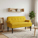 vidaXL Gombra tűzött loveseat Sárga 120 x 66 x 78 cm Bársony