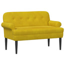 vidaXL Gombra tűzött loveseat Sárga 120 x 66 x 78 cm Bársony