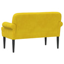 vidaXL Gombra tűzött loveseat Sárga 120 x 66 x 78 cm Bársony