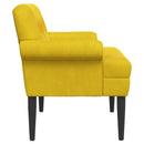 vidaXL Gombra tűzött loveseat Sárga 120 x 66 x 78 cm Bársony